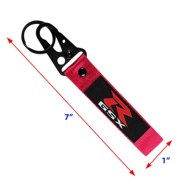 SUZUKI Racing Set of Biker White Keychain Lanyard Motorcycle Strap Tag with GSX Backpack Metal Hook Key Ring - Image 4