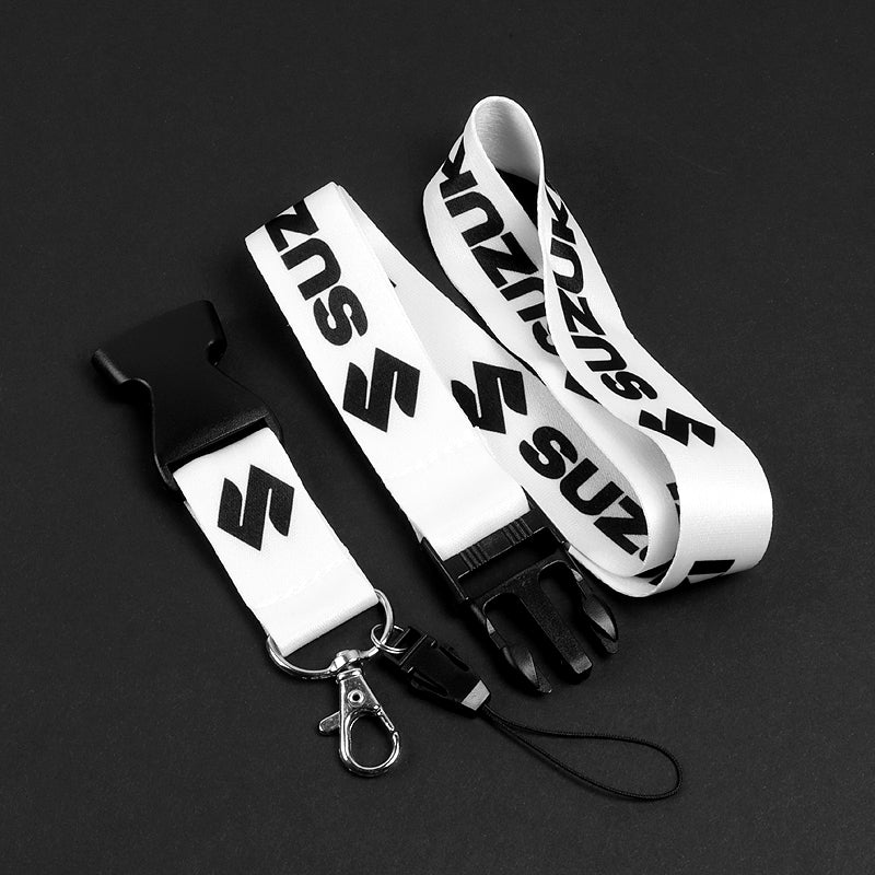 SUZUKI Racing Set of Biker White Keychain Lanyard Motorcycle Strap Tag with GSX Backpack Metal Hook Key Ring - Image 8