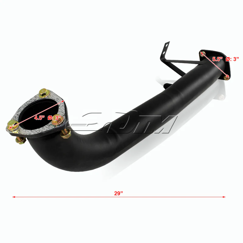 T-304 Black Stainless Steel 3" Down Pipe Exhaust For 1995 1996 1997 1998 Nissan 240SX S13 s14 - Image 3