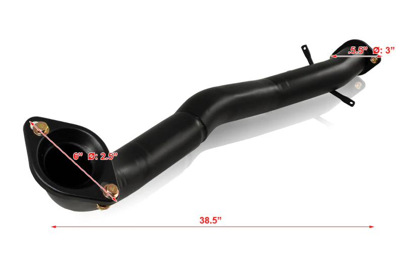 T-304 Black Stainless Steel Turbo Down Pipe Exhaust For 2003 2004 2005 2006 2007 2008 Mitsubishi LANCER EVO 8/9 - Image 3