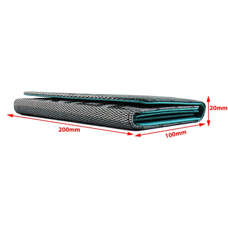 Bride Gradation Teal Leather Trifold Clutch - Image 5