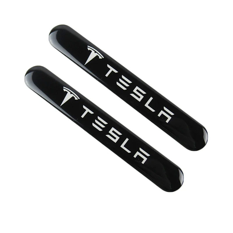 Tesla Black Car Door Rear Trunk Side Fenders Bumper Badge Scratch Guard Sticker New 2 pcs - Image 5
