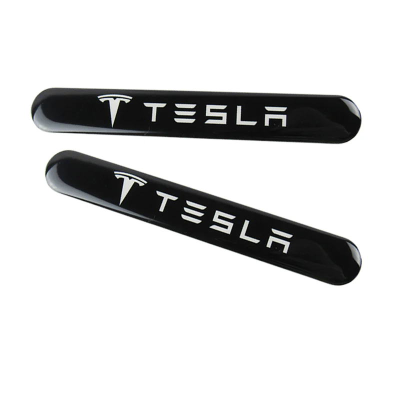 Tesla Black Car Door Rear Trunk Side Fenders Bumper Badge Scratch Guard Sticker New 4 pcs - Image 7