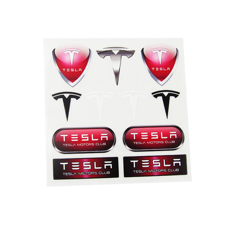 Tesla Racing Sports Car Reflective Decal Sticker Window Vinyl Small (11pcs) Set - Image 3