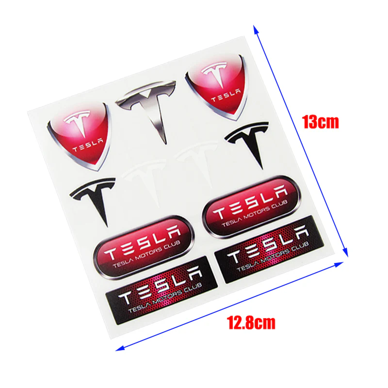 Tesla Racing Sports Car Reflective Decal Sticker Window Vinyl Small (11pcs) Set - Image 4