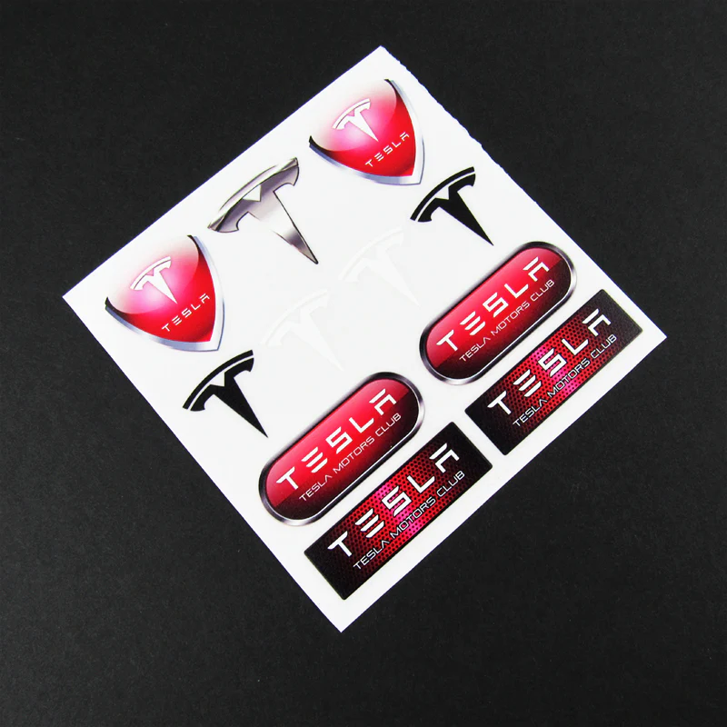 Tesla Racing Sports Car Reflective Decal Sticker Window Vinyl Small (11pcs) Set - Image 5