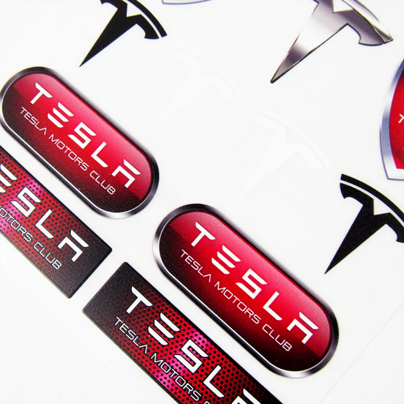 Tesla Racing Sports Car Reflective Decal Sticker Window Vinyl Small (11pcs) Set - Image 6