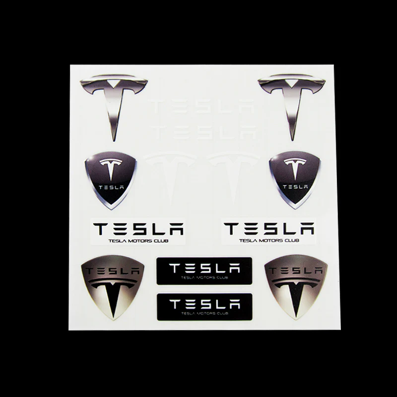 Tesla Racing Sports Car Reflective Decal Sticker Window Vinyl Small (14pcs) Set - Image 2