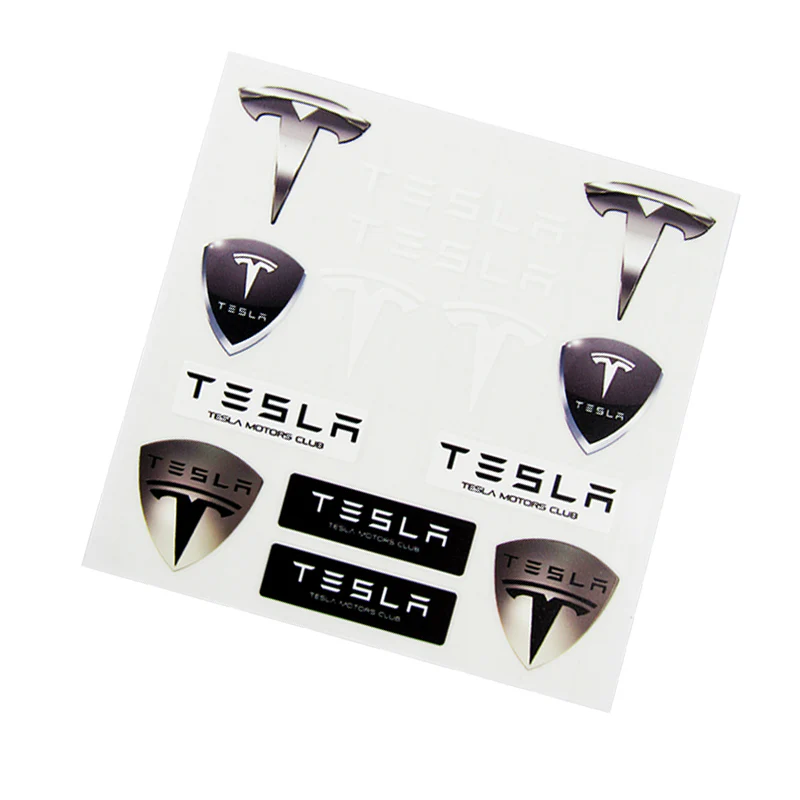 Tesla Racing Sports Car Reflective Decal Sticker Window Vinyl Small (14pcs) Set - Image 3