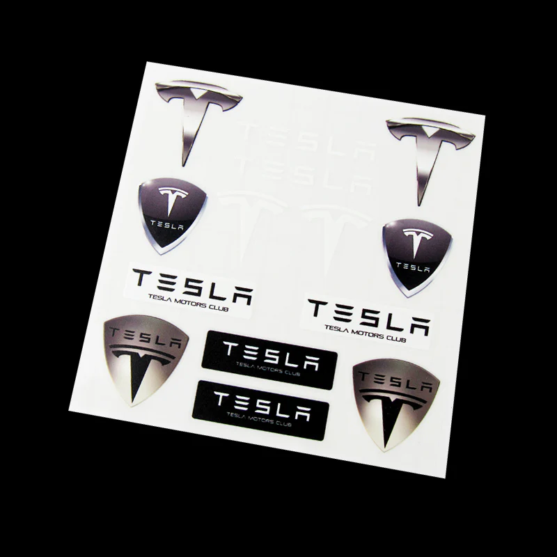 Tesla Racing Sports Car Reflective Decal Sticker Window Vinyl Small (14pcs) Set - Image 4
