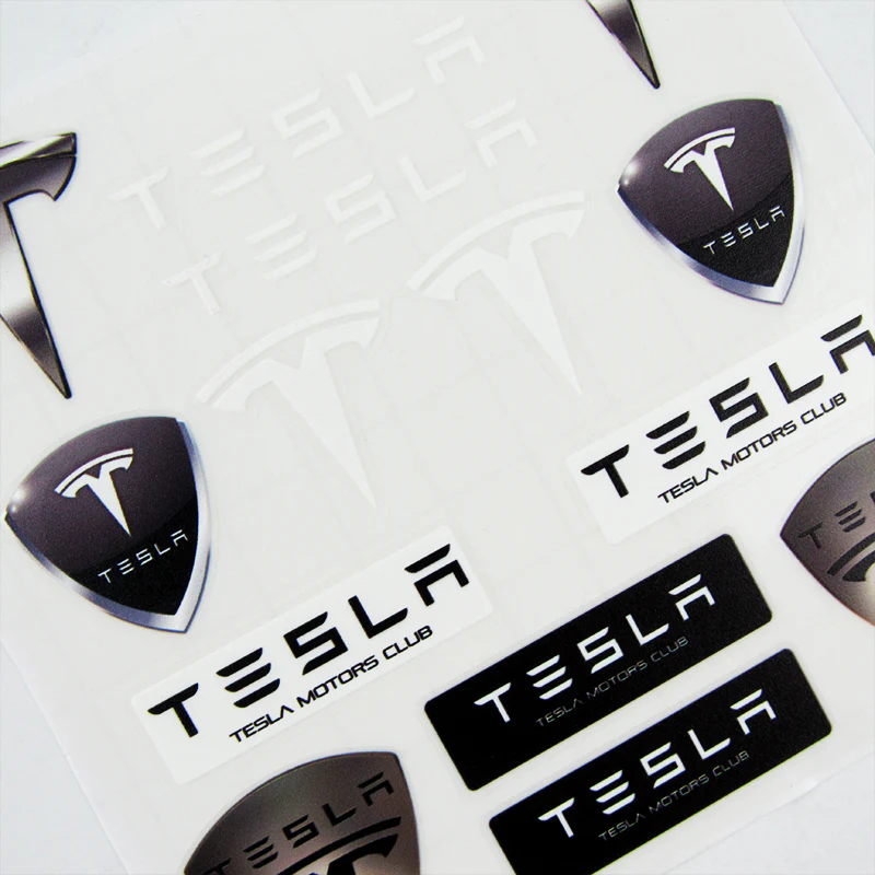 Tesla Racing Sports Car Reflective Decal Sticker Window Vinyl Small (14pcs) Set - Image 5