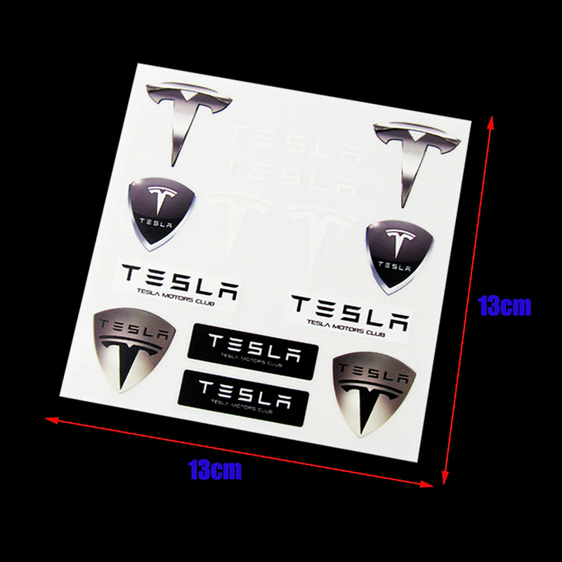 Tesla Racing Sports Car Reflective Decal Sticker Window Vinyl Small (14pcs) Set - Image 6