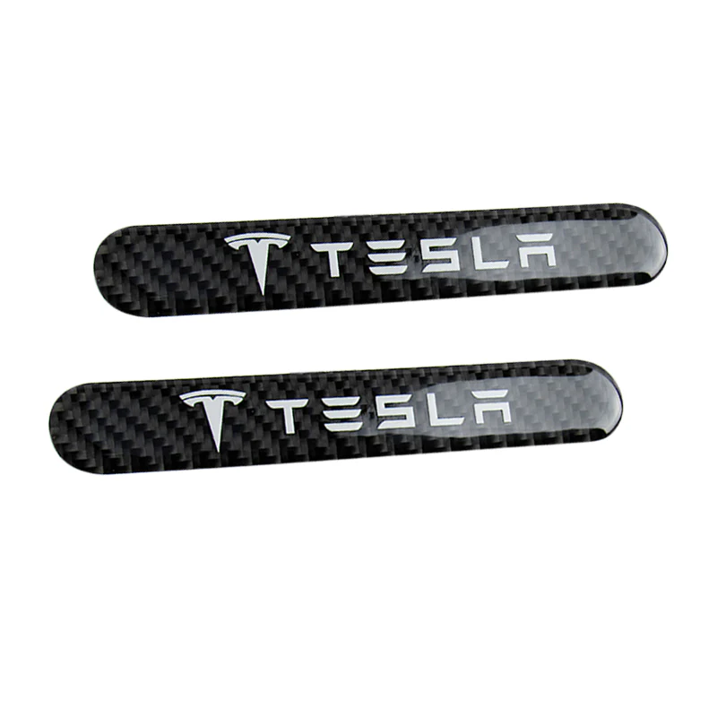 TESLA Set LOGO Emblems with Black Wheel Tire Valves Air Caps Keychain - US SELLER - Image 8
