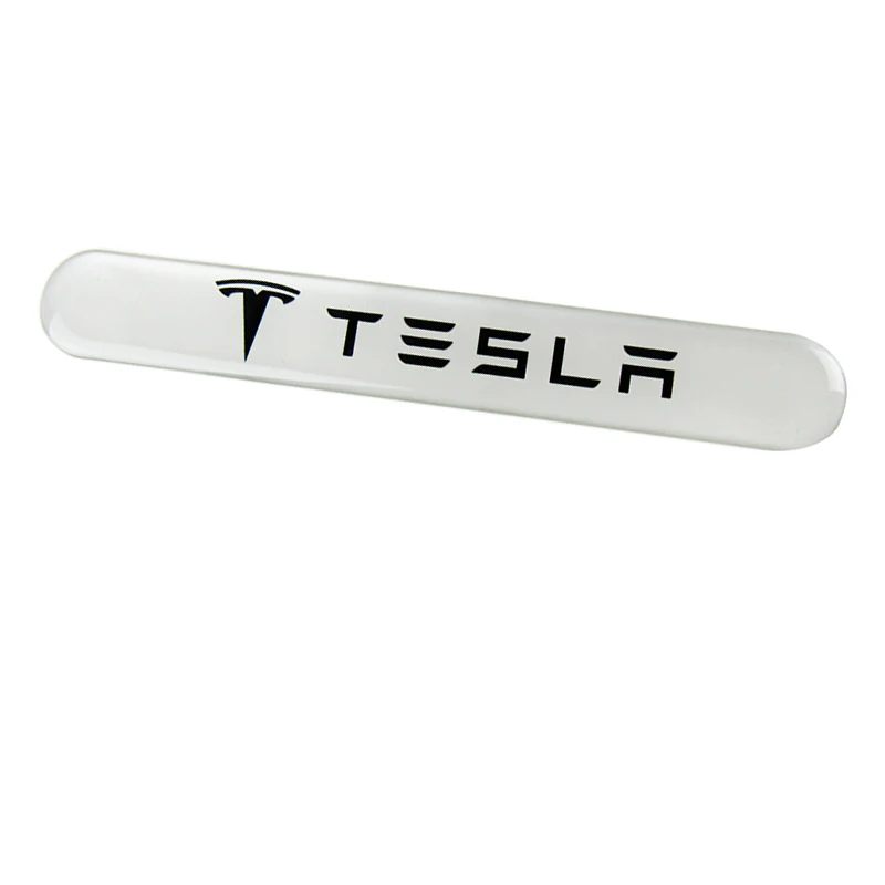 Tesla White Car Door Rear Trunk Side Fenders Bumper Badge Scratch Guard Sticker New 2 pcs - Image 6