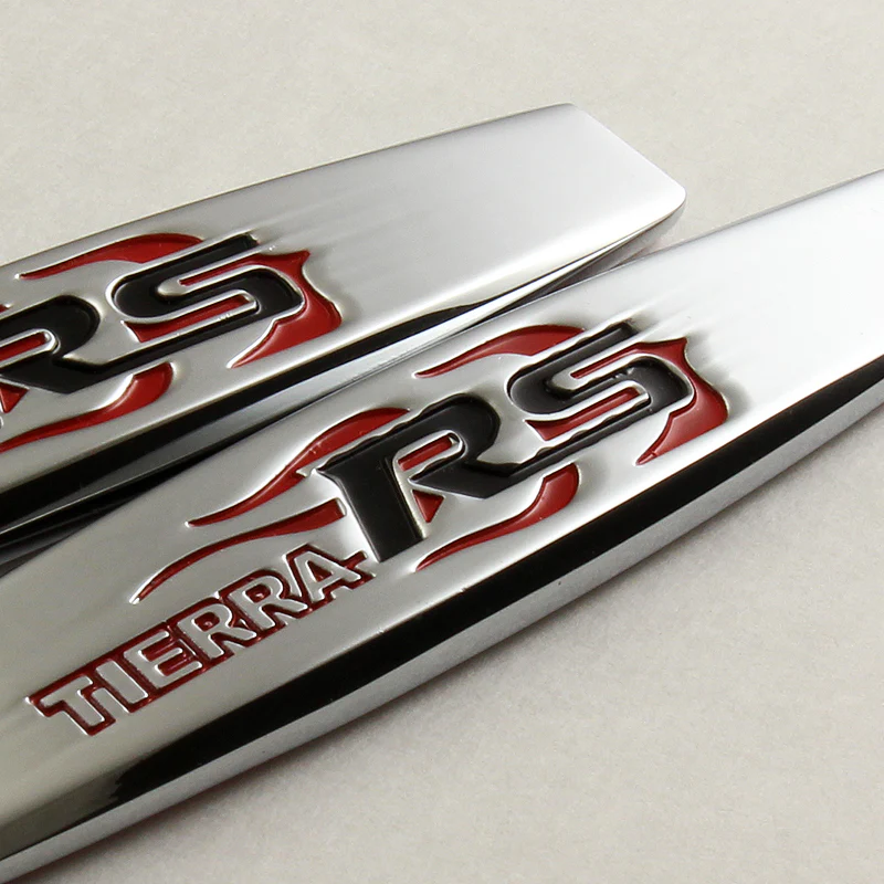 TIERRA RS Ford 3D Metal Emblem Badge Sticker x2 - Image 6