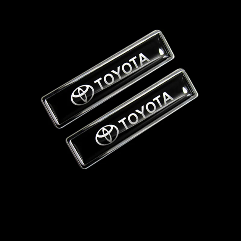 TOYOTA 2PC Luxury Auto Car Body Fender Metal Emblem Badge Sticker Decal - Image 2