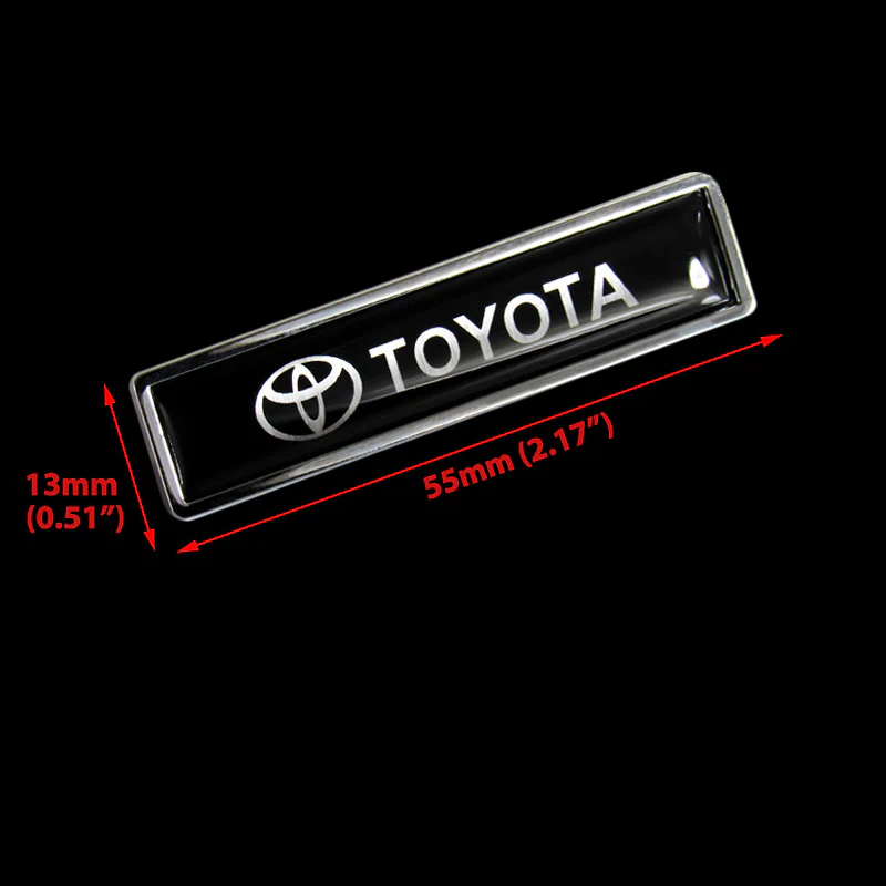TOYOTA 2PC Luxury Auto Car Body Fender Metal Emblem Badge Sticker Decal - Image 4