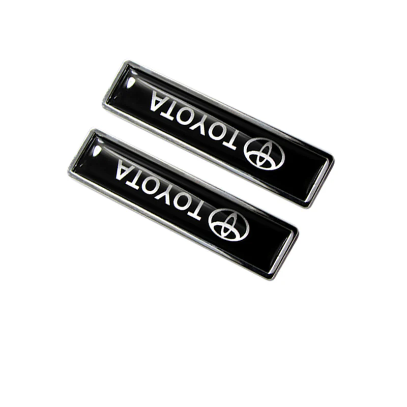 TOYOTA 2PC Luxury Auto Car Body Fender Metal Emblem Badge Sticker Decal - Image 6