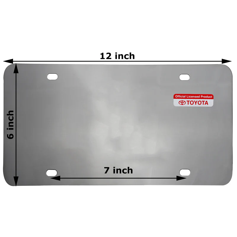 Au-tomotive Gold For 3D TOYOTA Front Mirror Finish Stainless Steel License Plate Frame OFFICIAL LICENSED D.TOY.CC - Image 3