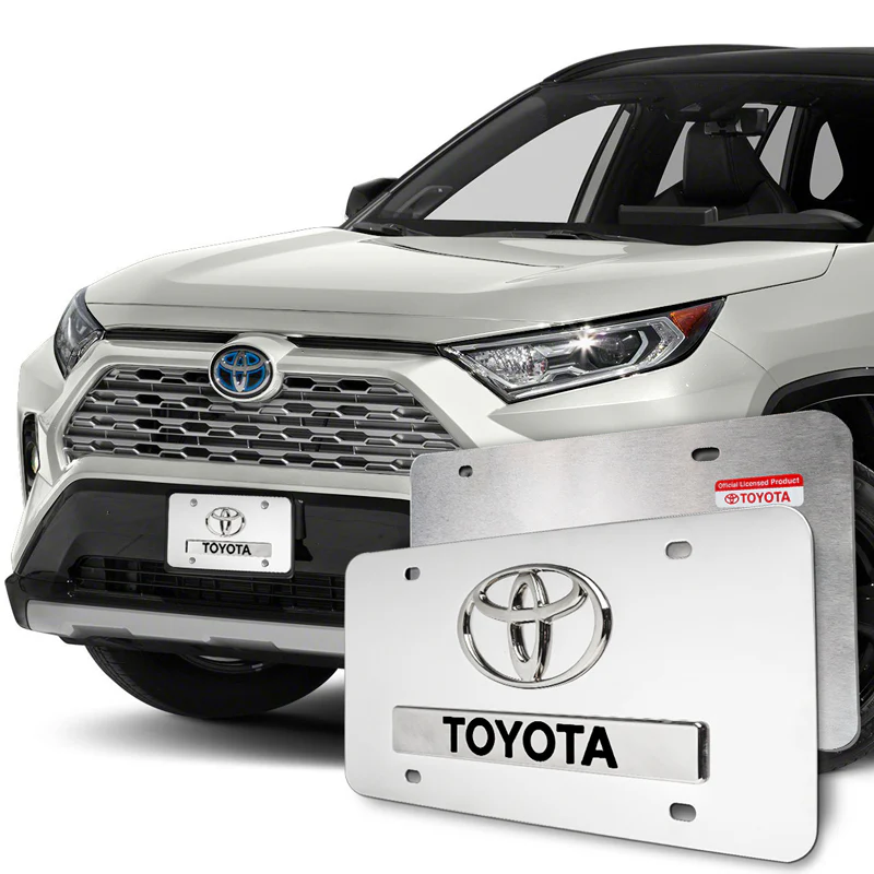 Au-tomotive Gold For 3D TOYOTA Front Mirror Finish Stainless Steel License Plate Frame OFFICIAL LICENSED D.TOY.CC - Image 4