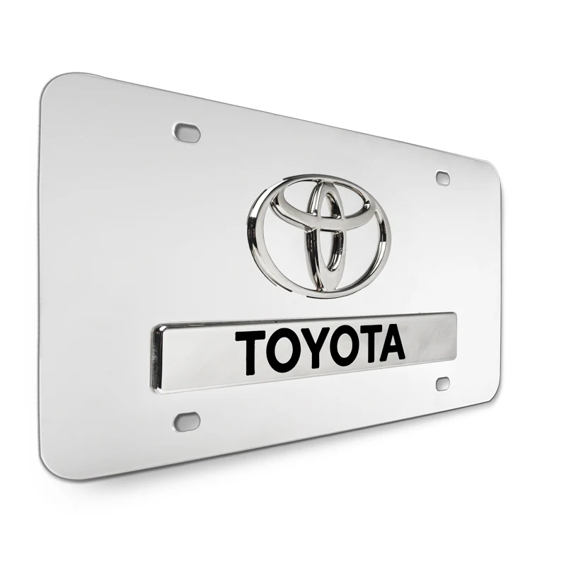 Au-tomotive Gold For 3D TOYOTA Front Mirror Finish Stainless Steel License Plate Frame OFFICIAL LICENSED D.TOY.CC - Image 6