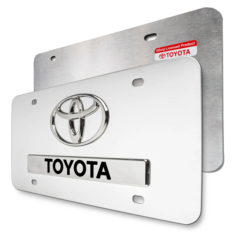 Au-tomotive Gold For 3D TOYOTA Front Mirror Finish Stainless Steel License Plate Frame OFFICIAL LICENSED D.TOY.CC - Image 8