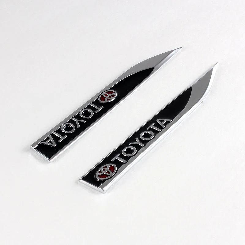 Toyota Black 3D Metal Emblem Sticker x2 - Image 4