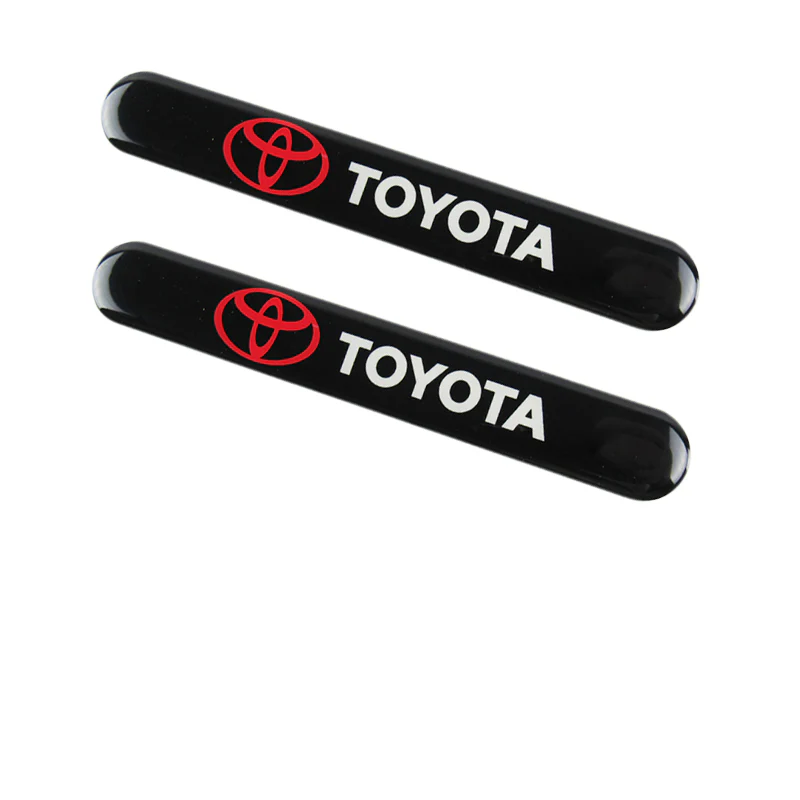 TOYOTA Black Car Door Rear Trunk Side Fenders Bumper Badge Scratch Guard Sticker New 4pcs - Image 13