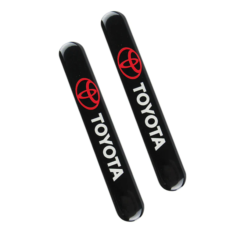 TOYOTA Black Car Door Rear Trunk Side Fenders Bumper Badge Scratch Guard Sticker New 4pcs - Image 14