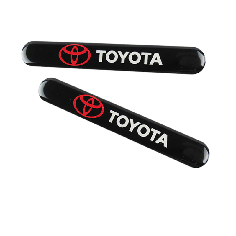 TOYOTA Black Car Door Rear Trunk Side Fenders Bumper Badge Scratch Guard Sticker New 4pcs - Image 4