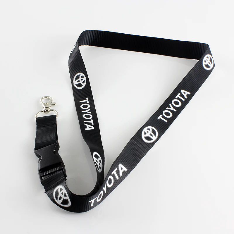 Toyota Black Set Carbon Fiber Look Embroidery Seat Belt Cover Shoulder Pads X2 with Keychain Lanyard - Image 6