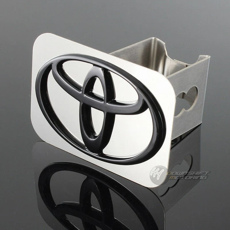 TOYOTA Black Logo Stainless Hitch Cover Plug Cap For 2" Trailer Tow Receiver - Image 4