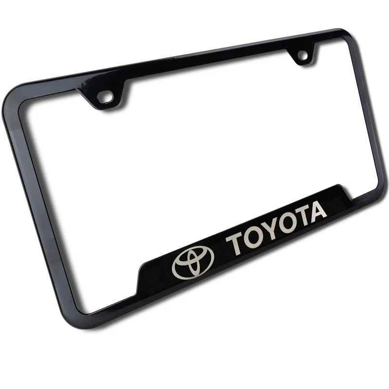 Toyota Black Stainless Steel Laser Etched License Plate Frame - GF.TOY.EB - Image 3