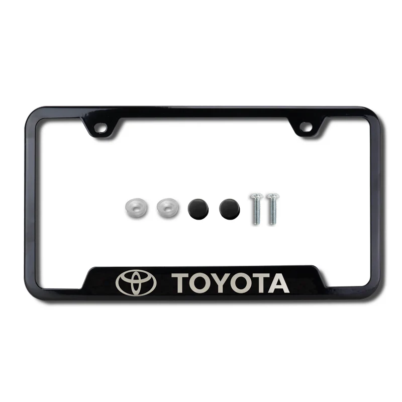 Toyota Black Stainless Steel Laser Etched License Plate Frame - GF.TOY.EB - Image 5
