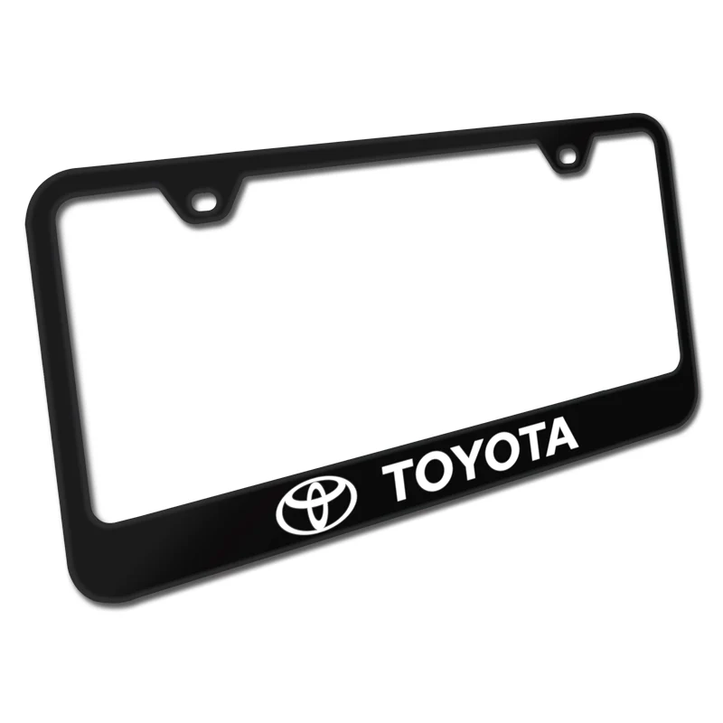 Toyota Stainless Steel OFFICIAL LICENSED Laser Etched License Plate Black Frame - SP.TOY.UB - Image 2