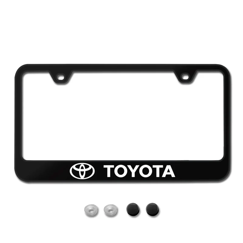 Toyota Stainless Steel OFFICIAL LICENSED Laser Etched License Plate Black Frame - SP.TOY.UB - Image 4