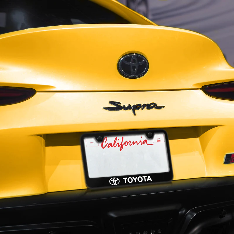 Toyota Stainless Steel OFFICIAL LICENSED Laser Etched License Plate Black Frame - SP.TOY.UB - Image 5