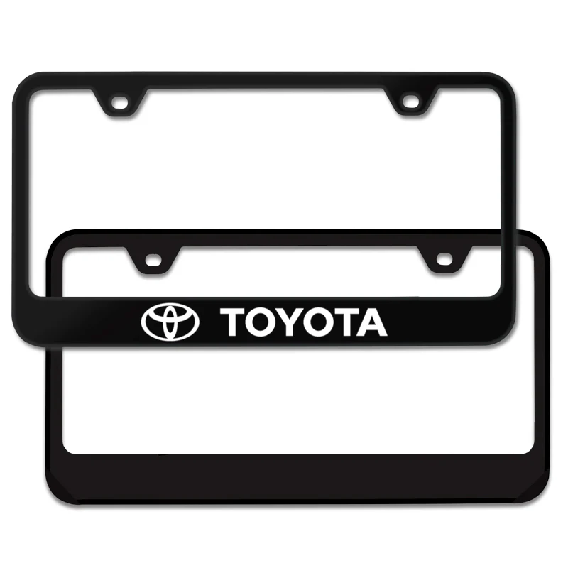 Toyota Stainless Steel OFFICIAL LICENSED Laser Etched License Plate Black Frame - SP.TOY.UB - Image 6