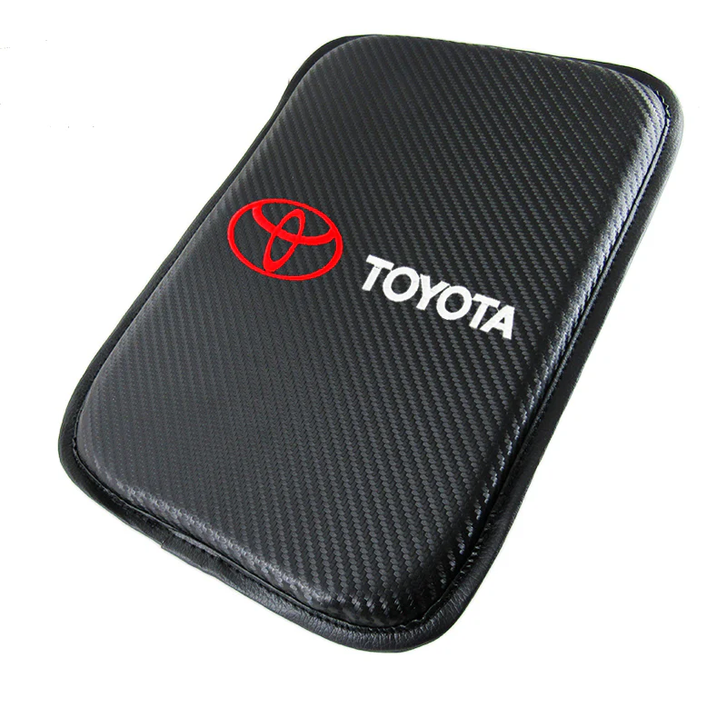 Toyota Carbon Fiber Look Embroidered Armrest Cushion - Image 2