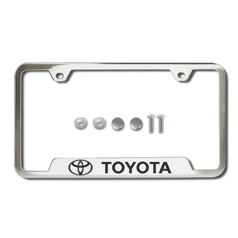 Toyota Chrome Stainless Steel Laser Etched License Plate Frame - GF.TOY.EC - Image 3