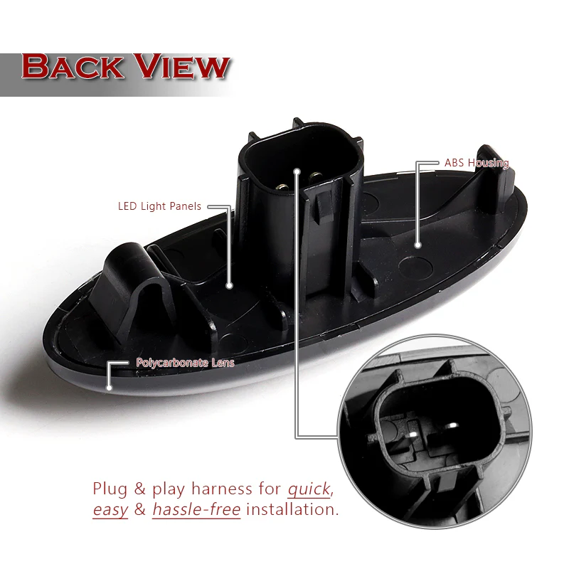 Toyota Corolla / RAV-4 / Yaris Amber LED Turn Signal Front Side Marker Lights -Smoked Lens - Image 3