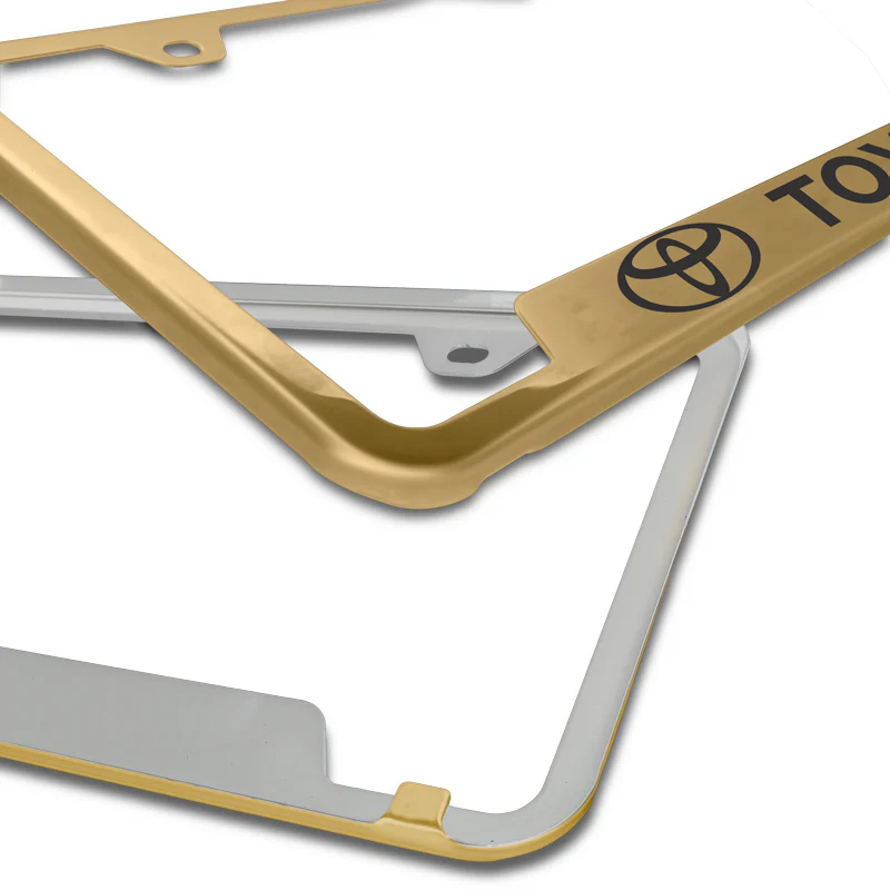 Toyota Gold Stainless Steel Laser Etched License Plate Frame - GF.TOY.EG - Image 3