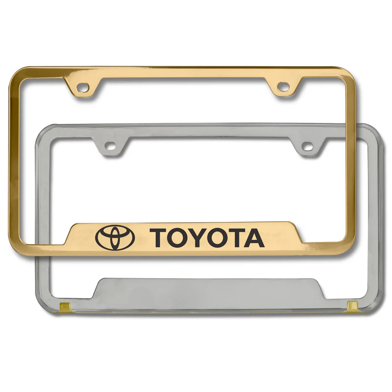 Toyota Gold Stainless Steel Laser Etched License Plate Frame - GF.TOY.EG - Image 6