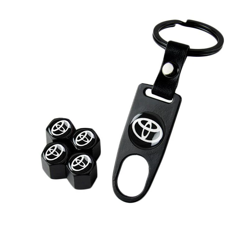 Toyota LOGO Set Emblems with Tire Wheel Valves Air Caps Keychain - US SELLER - Image 6
