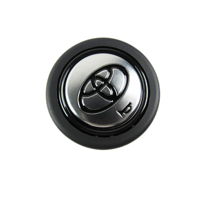 TOYOTA New Set Faux Leather 15" Diameter Car Auto Steering Wheel Cover with Logo Horn Button - Image 4