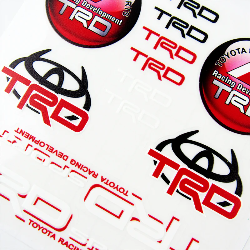 Toyota Racing Development TRD Small Reflective Decal Sticker Set Window Vinyl Auto Laptop New - Image 3