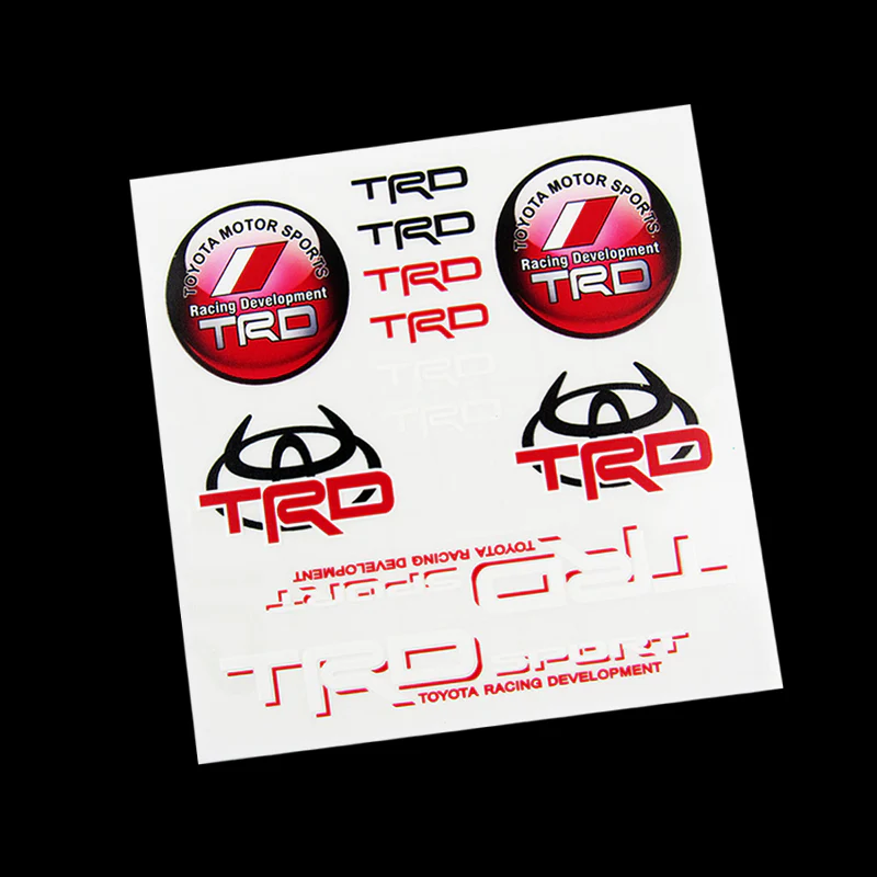 Toyota Racing Development TRD Small Reflective Decal Sticker Set Window Vinyl Auto Laptop New - Image 4