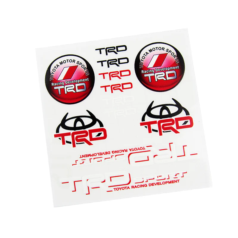 Toyota Racing Development TRD Small Reflective Decal Sticker Set Window Vinyl Auto Laptop New - Image 5