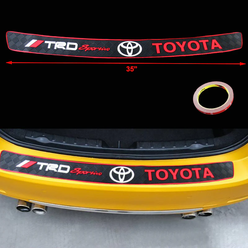 TRD TOYOTA Rubber Car Rear Bumper Protector Trunk Sill Guard Scratch Pad X1 - Image 4