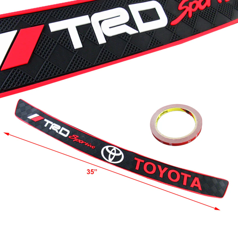 TRD TOYOTA Rubber Car Rear Bumper Protector Trunk Sill Guard Scratch Pad X1 - Image 5